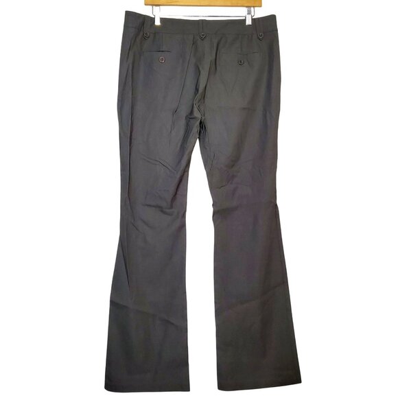 Color Swatch Womens Gray Flared Dress Pants 2X Mid-Rise With Extra Button - Picture 2 of 6
